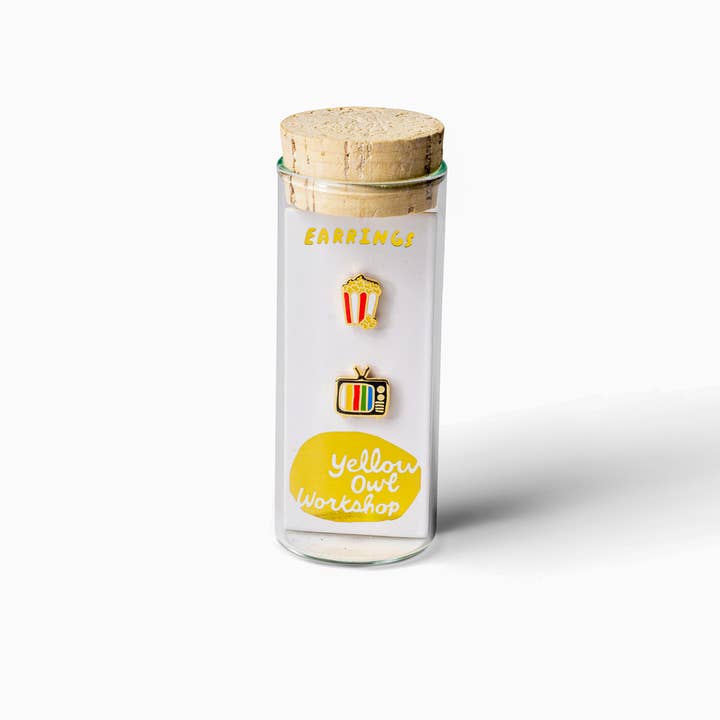 Yellow Owl Workshop – Engroshandel Ørestikkere – Filmaften Øreringe - Guld Biograf Smykker til Filmelskere1