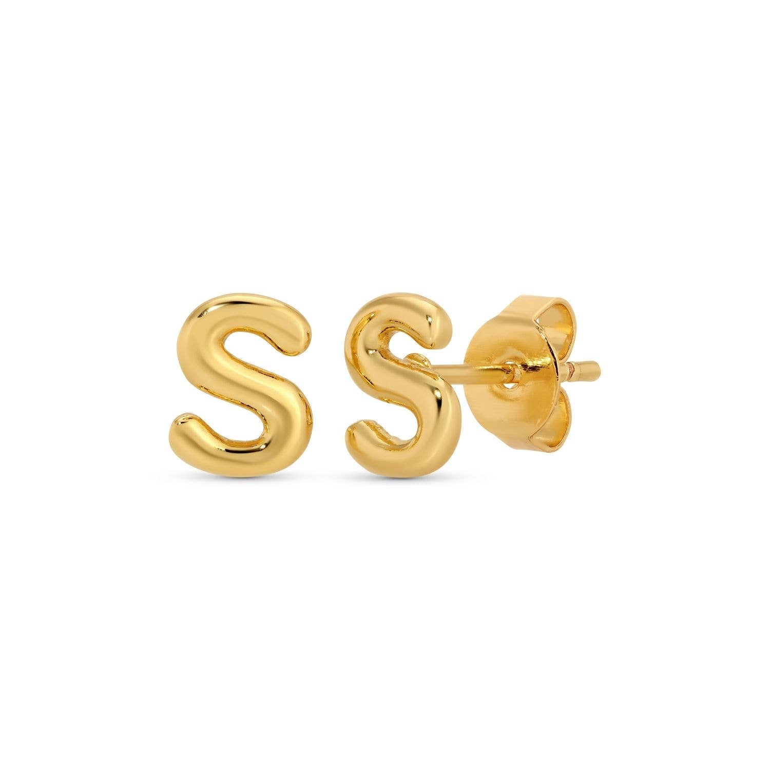 Splendid Iris - Wholesale Stud/Post Earrings - Initial Studs on Velvet Gift Tag31