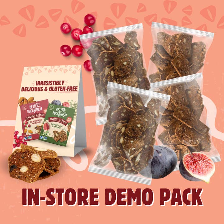 Gluten Free Crisps Demo Pack for wholesale by Better with Buckwheat | Maine Crisps