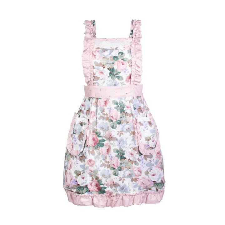 Joli tablier pour femme avec poches blanc rose pour la vente par GEXWORLDWIDE