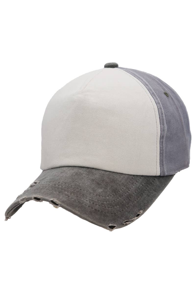 Cap Zone - Wholesale Baseball Cap - Unisex - Distressed Dirty Wash Five Panel Baseball Cap11