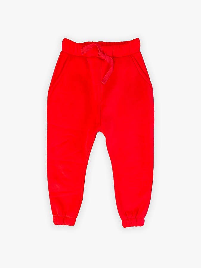 Red Sweatpants for wholesale by Lilij Petit