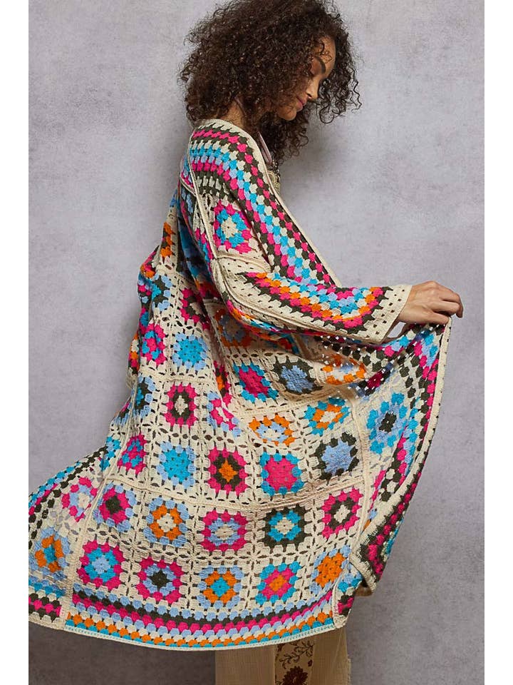 Pol Clothing - Wholesale Cardigan - Women's - Long Sleeve Crochet Various Colors Cardigan3