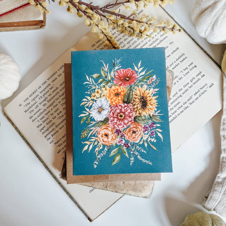 MacaelaMade – Großhandel Grußkarten für den Alltag – Loose Fall Florals Grußkarte