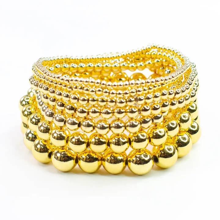 Gold Beaded Bracelets for wholesale by Savvy Bling