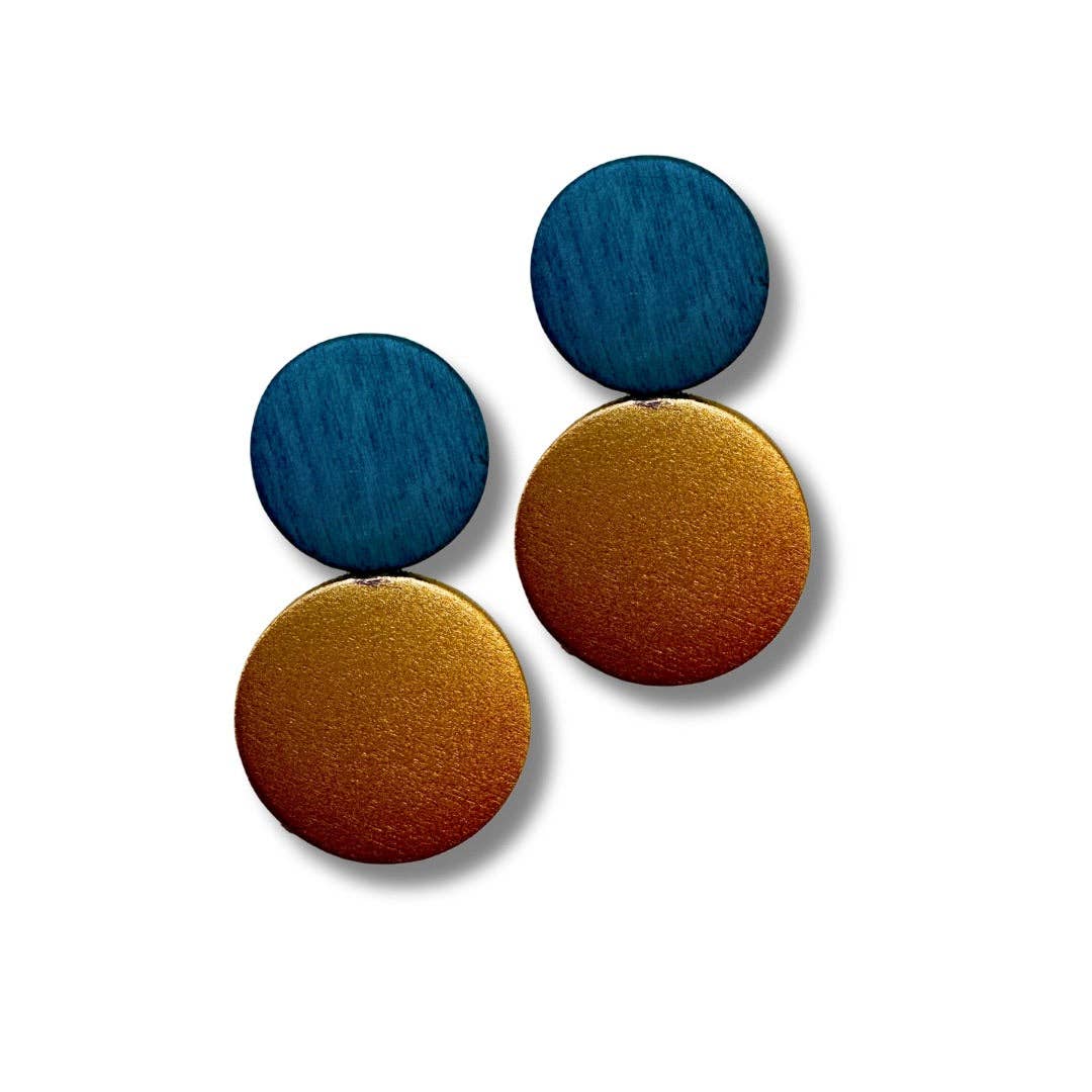 Bijondo – Brincos de argola por atacado – Brincos metálicos em madeira Maiana, design minimalista, bijuteria1