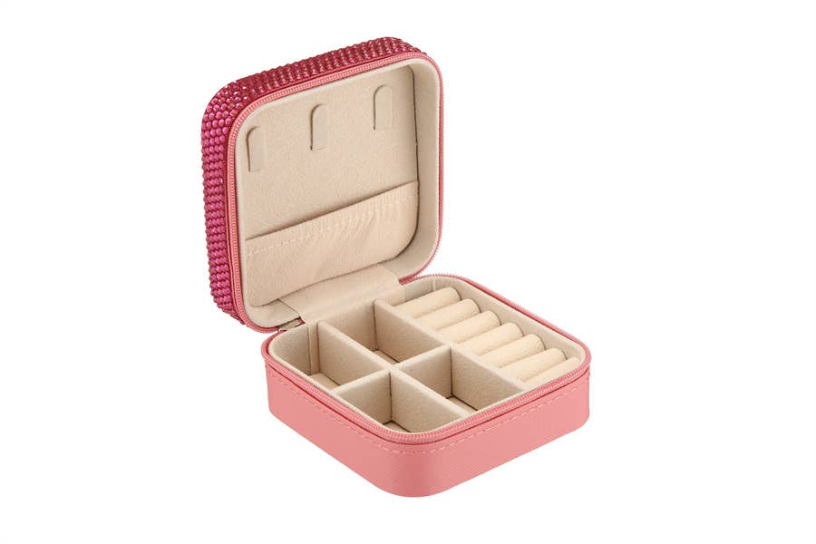 Nima Accessories Inc - Wholesale Jewelry Box/Organizer - Ladies Rhinestone Multi Compartment Jewelry Box11