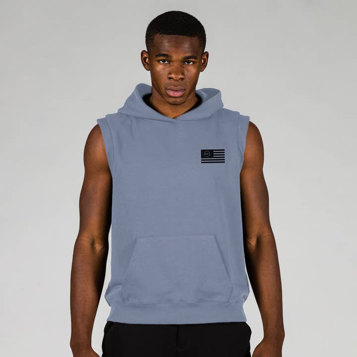 GSA Herre Flag ærmeløs Heavyweight hættetrøje for engroshandel hos GSA