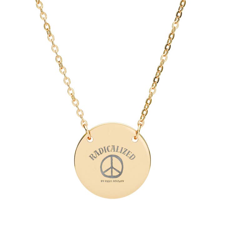 RADICALIZED by Basic Decency Circle Necklace - Activist Gift for wholesale by MARA Style