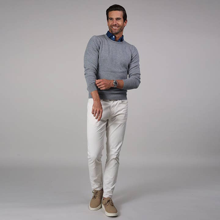 Semi-Spread Collar Polo Blue Polka Dot for wholesale by Collars & Co.