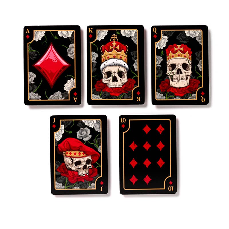 Puckator Ltd - Venta al por mayor Baraja de cartas - Baraja estándar de cartas con calaveras y rosas3