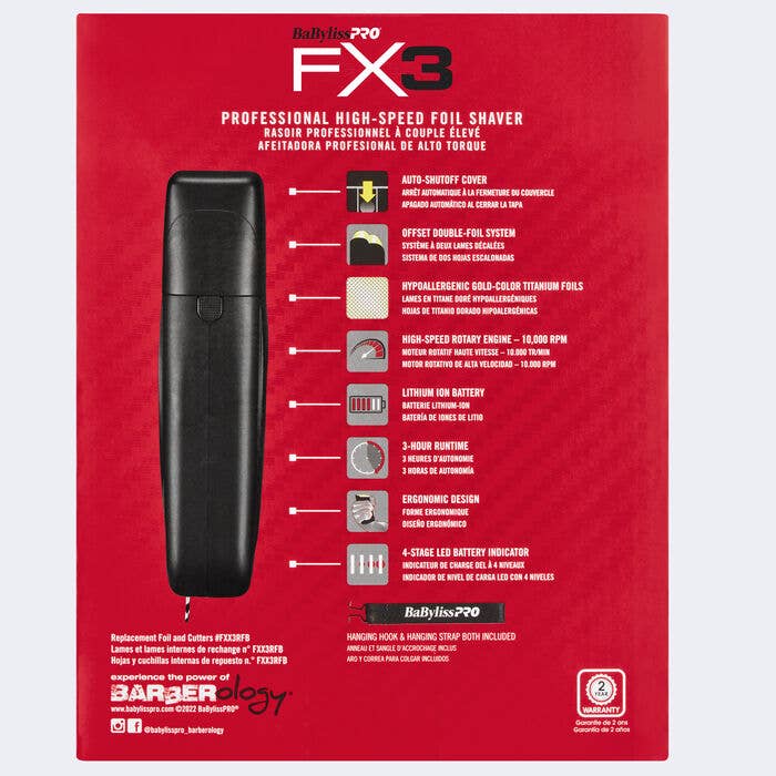 Salon Equipment Pros - Vente Rasoir électrique – homme - Rasoir sans fil à double lame haute vitesse BaByliss PRO FX35