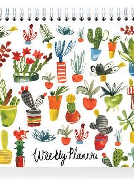 Planificateur hebdomadaire Succulents pour la vente par ecojot