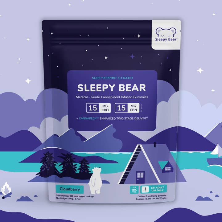 Sleepy Bear 1:1 - Gummy nocturne (sommeil/récupération) pour la vente par Sleepy Bear