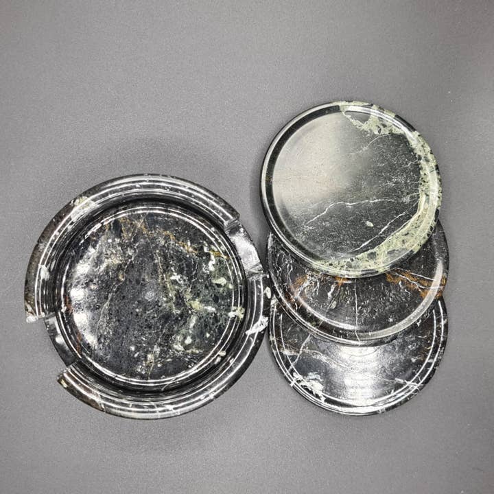 Gemstone Gifts Ltd. - Wholesale Onderzetters - Zwart marmer (onyx) theeonderzetter - set van 63