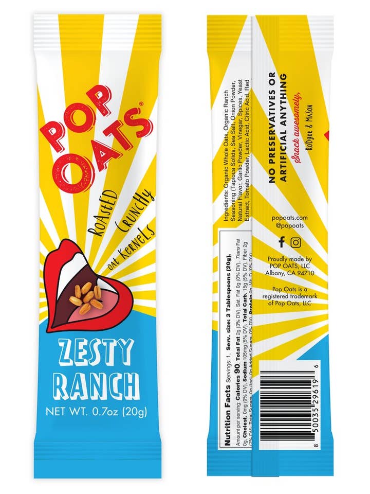 Zesty Ranch Pop Oats Snack Box for wholesale by Pop Oats
