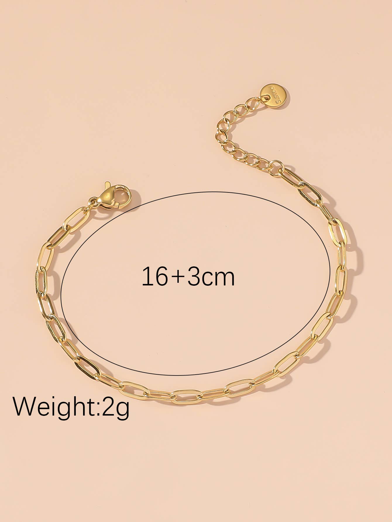 Blossom bijoux - Venta al por mayor Juegos de joyas - Set de 3 pulseras de acero inoxidable con cadenas ajustables2