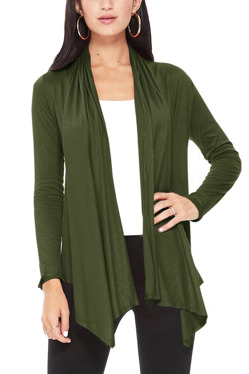 MOA COLLECTION – Cardigan - Mulher por atacado – Cardigan feminino sólido casual5