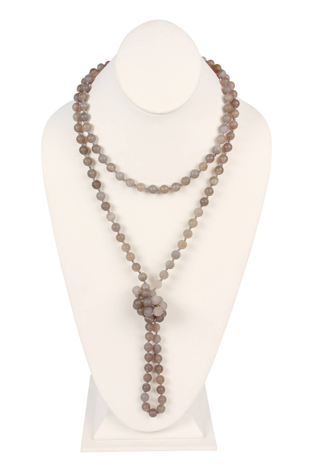 MYS Wholesale Inc - Wholesale Beaded/Pearl Necklace - Natural Stone Hand Knotted Long Necklace0