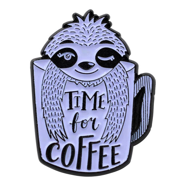 Real Sic Coffee Sloth - Pin esmaltado para café para venta al por mayor de Real Sic