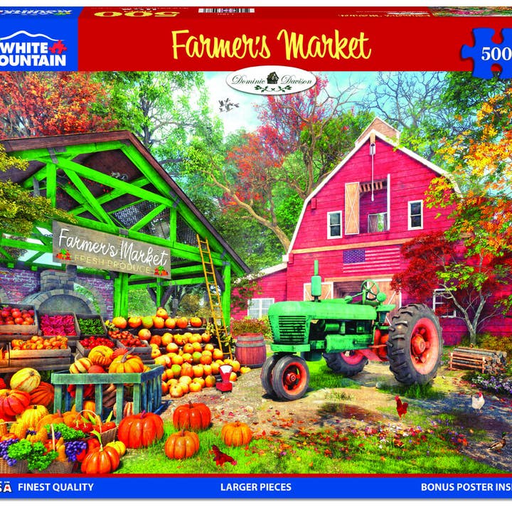White Mountain Puzzles - Wholesale Puzzle - Adult - Farmer's Market (1780pz) - 500 Piece Jigsaw Puzzle