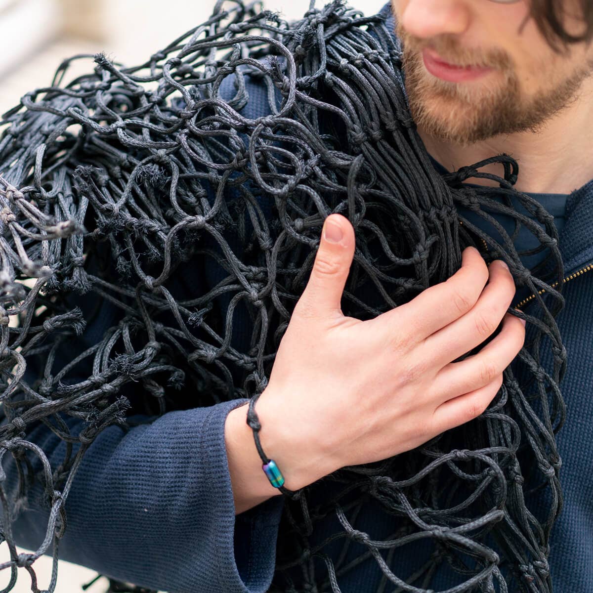 BRACENET - Wholesale Woven/Braided Bracelet - Black Sea II bracelet made from fishing net11