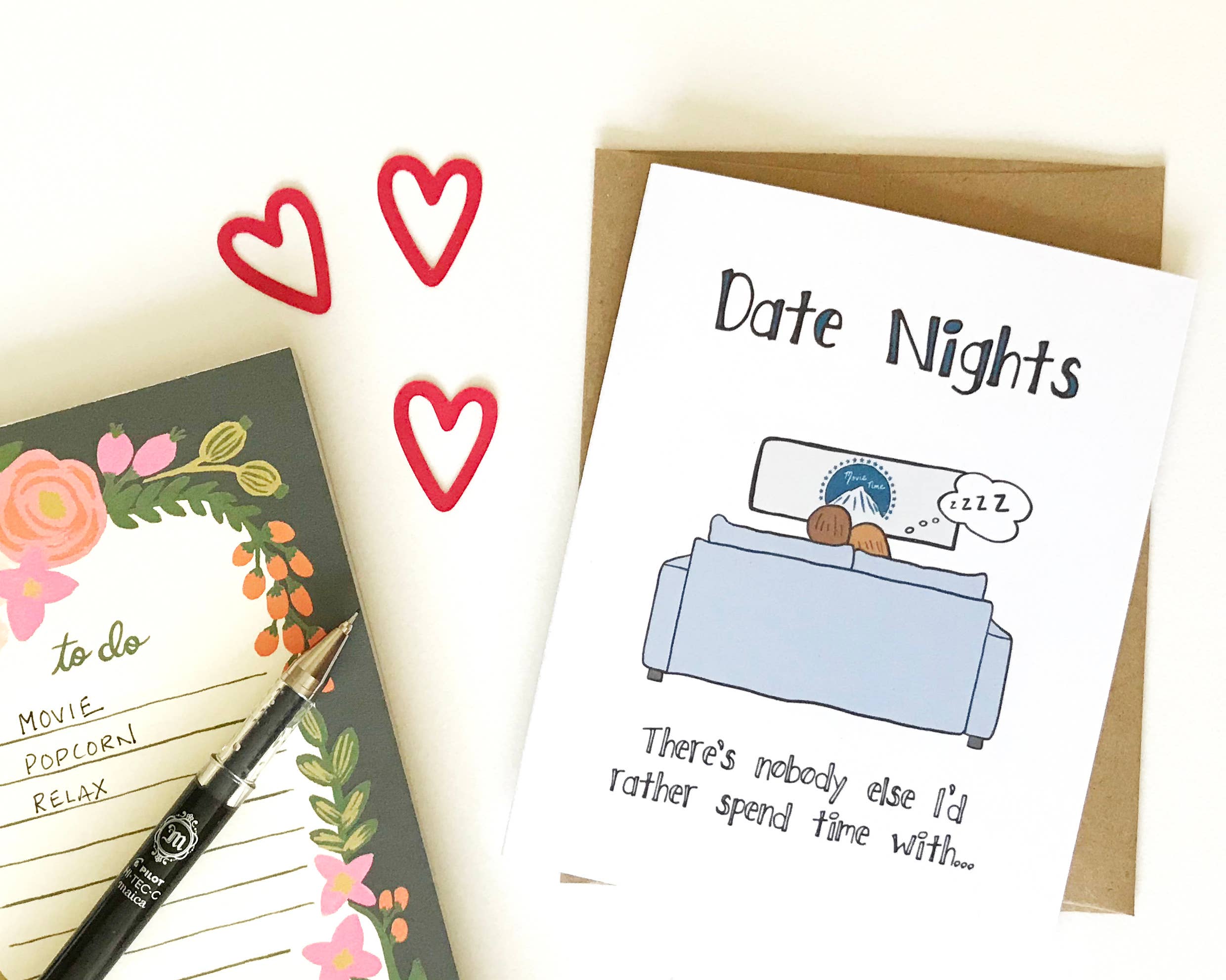 Yellow Daisy Paper Co. - Wholesale Love Card - Date Nights Love Card1