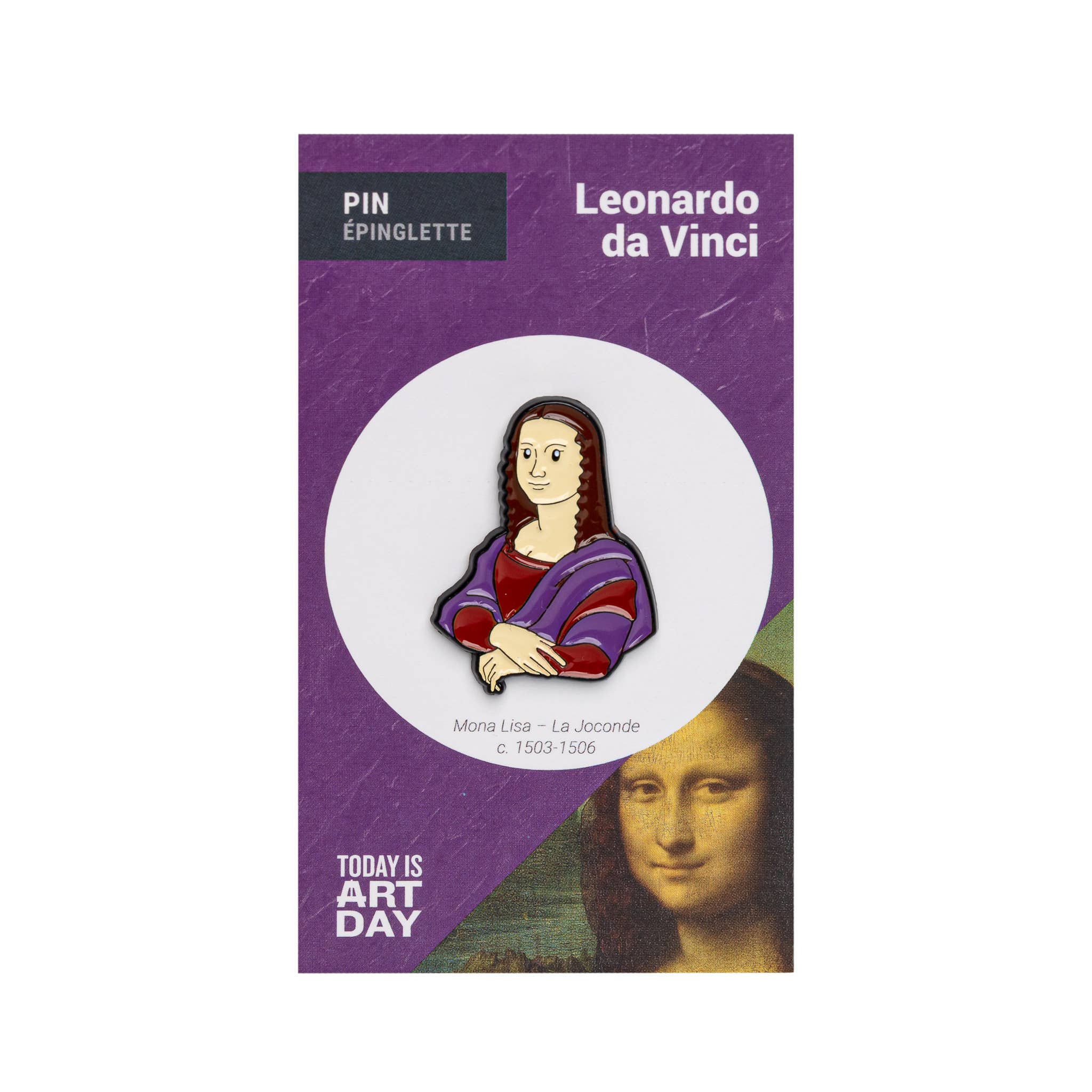 Today is Art Day - Wholesale Lapel Pin/Button - Pin - Mona Lisa - Da Vinci1