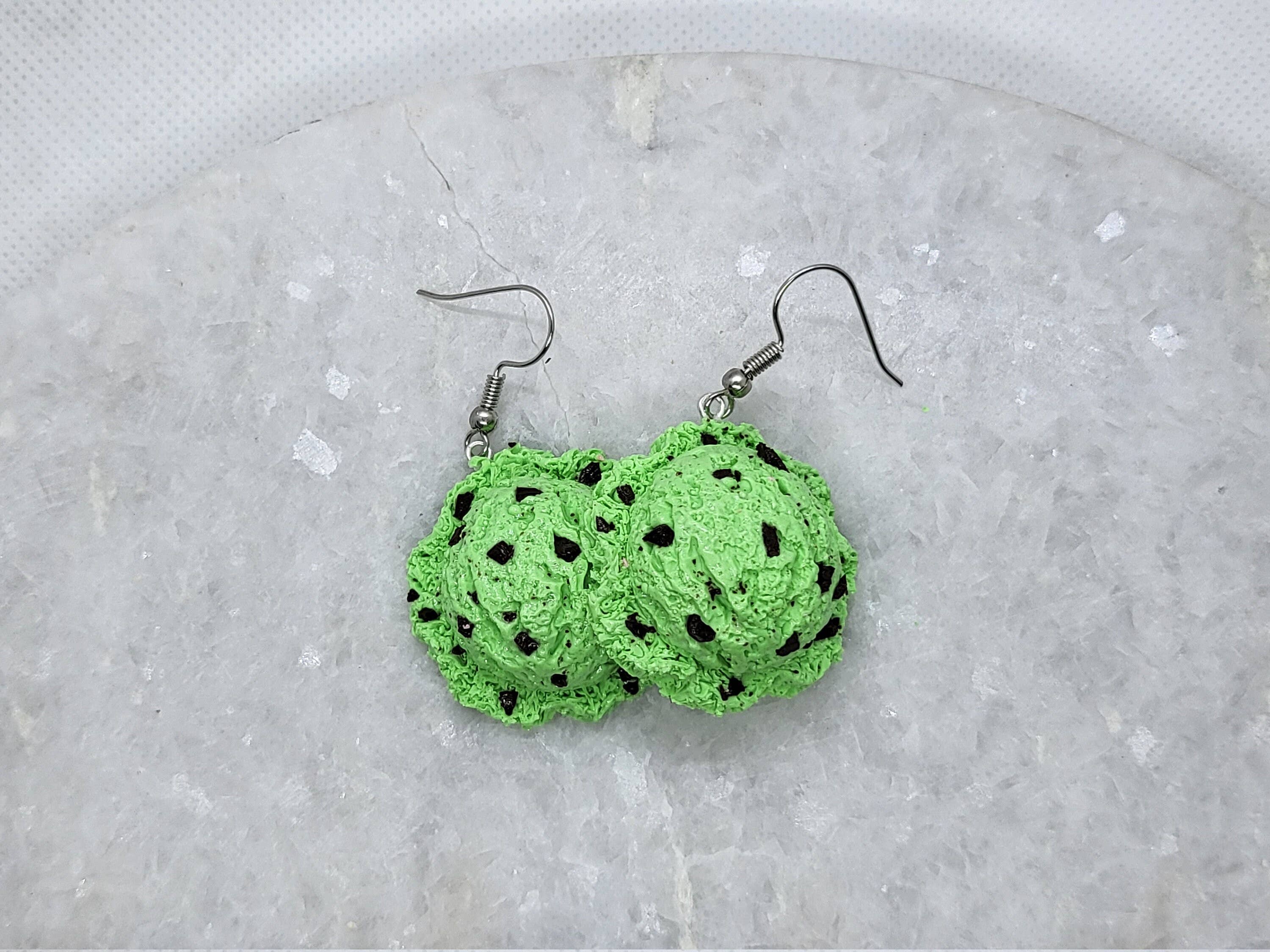 REMOVED BRAND - Wholesale Dangle Earrings - Mint Chocolate Chip Ice Cream Earrings1