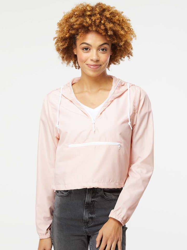 Print The Dream - Wholesale Windbreaker – Women’s - Women's Lightweight Quarter-Zip Pullover Crop Windbreaker9