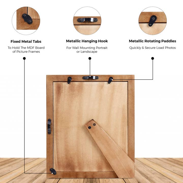 Muqeem & Brothers - Wholesale Picture Frame - Picture Frames Marquet-Prism Pk of 2 Black & White, 8 Sizes2