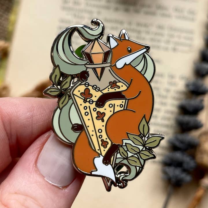 Ellis Woolley Illustration - Wholesale Lapel Pin/Button - Potion Fox Enamel Pin0