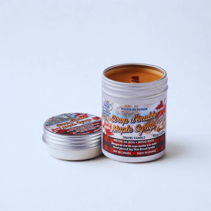 Seracon - Wholesale Travel candles - Maple Syrup Candle in Mini Travel Tin