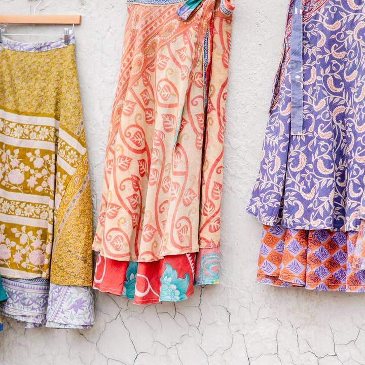 Jupe en coton à nouer Restored Hope pour la vente par Rahab's Rope