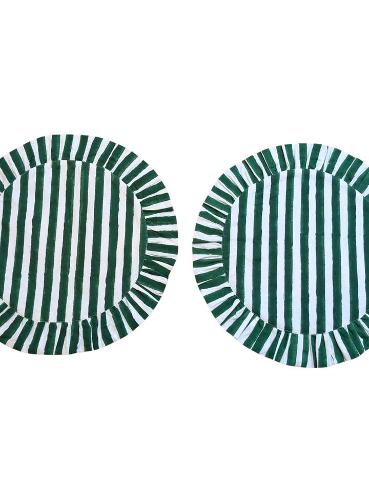 Efeu-Rüschen-Tischsets, 2er-Set für den Großhandel von LNH EDIT