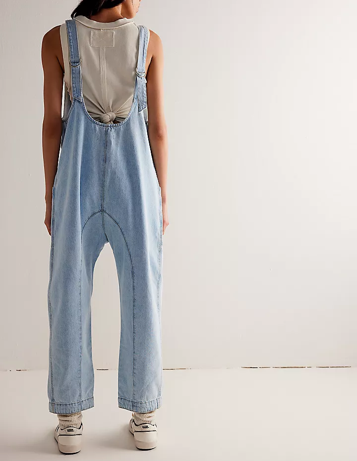 Blue Denim Adjustable Shoulder High Roller Jumpsuit SKJ150 for wholesale on Faire5