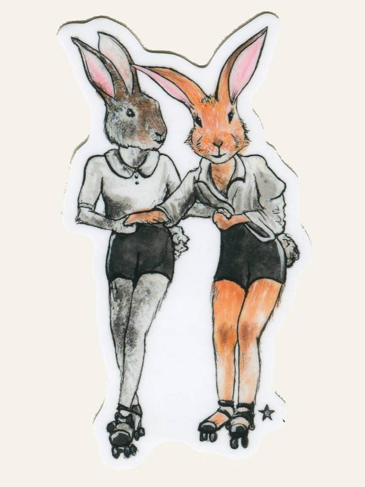 You're How I Roll - Bunny Rabbit Sticker for wholesale by Darling Illustrations