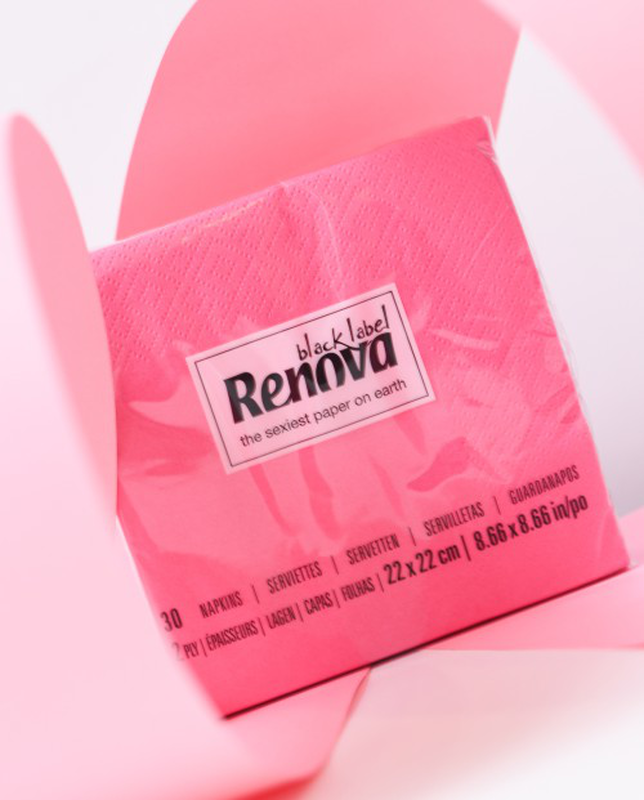 Renova - Wholesale Disposable Napkin - Cocktail Napkins RENOVA Fucsia 1