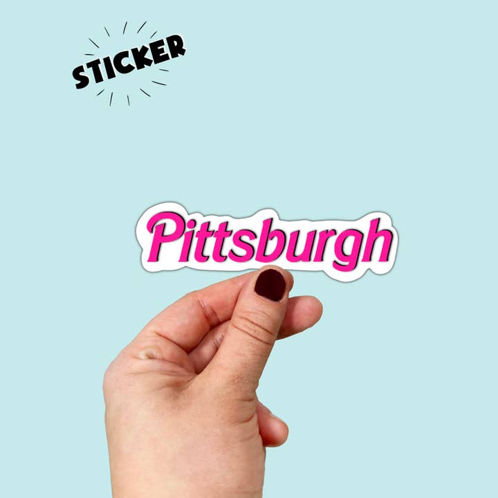 OP MAAT GEMAAKTE waterdichte vinyl sticker in roze Barbie-stijl voor wholesale door Songbird Artistry