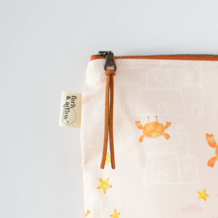 Water Resistant PUL Wet / Dry Bag - Beach Crabs for wholesale by Fern & Arrow