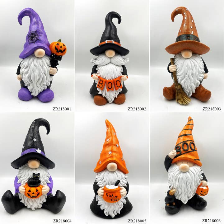 Zaer Ltd. International - Wholesale Garden Gnome - "Hobgoblins" Halloween Garden Gnomes- 6PC/Set8