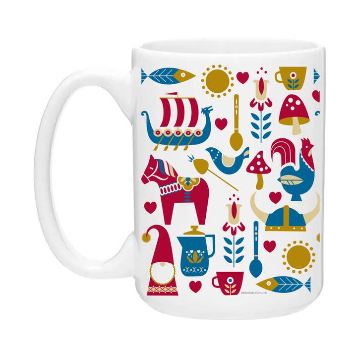 Mug à café en céramique | Enveloppe d'amour nordique pour la vente par Creative Compass