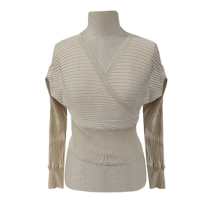 HIDDENBRAND - Wholesale Knit Sweater - Women's - Sleeved Sweater With Long Sleeves At The Waist2