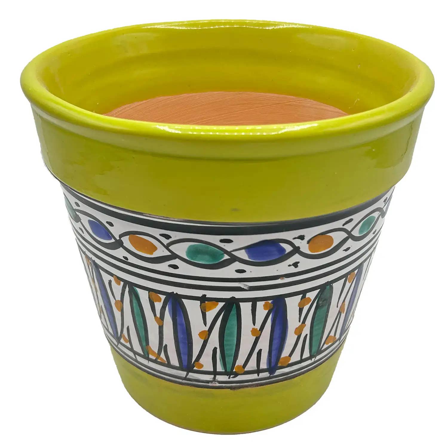 Etnico del Mondo – wholesale Plant pot – Handcrafted Tunisian Terracotta Ceramic Flower Pot #42