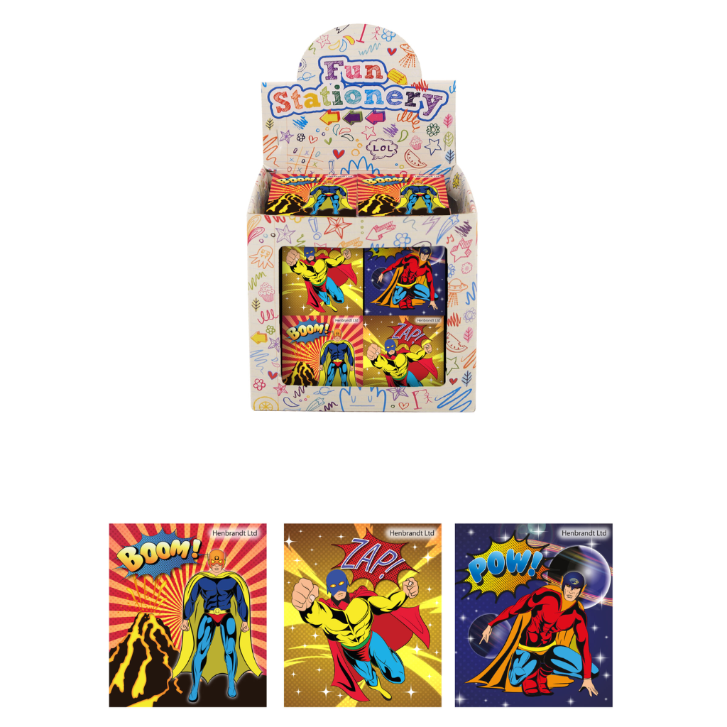 Kids Party Craft – wholesale Notebook – Superhero Notebook (7cm x 6cm)0