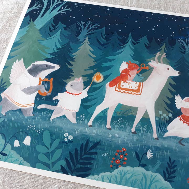 Cécile Berrubé - Wholesale Art Print - Magical night A4 print2