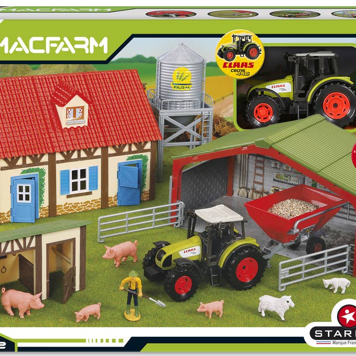 Starlux - Wholesale Toy Car/Truck - Kids - Complete Farm Set + Tractor + Silo + Animals - 8022440
