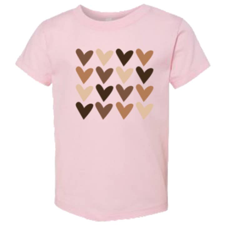 Rainbow Hearts Tshirt for wholesale by RAW Collective