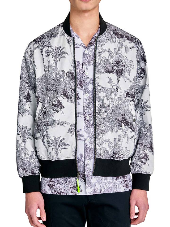 Reversible Palm Tree Bomber for wholesale by Society of Threads