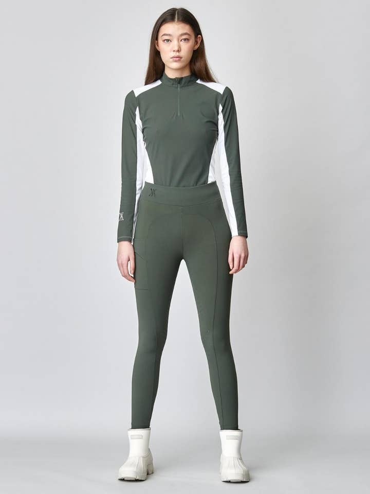 Compression Pull-On Breeches Green for wholesale on Faire